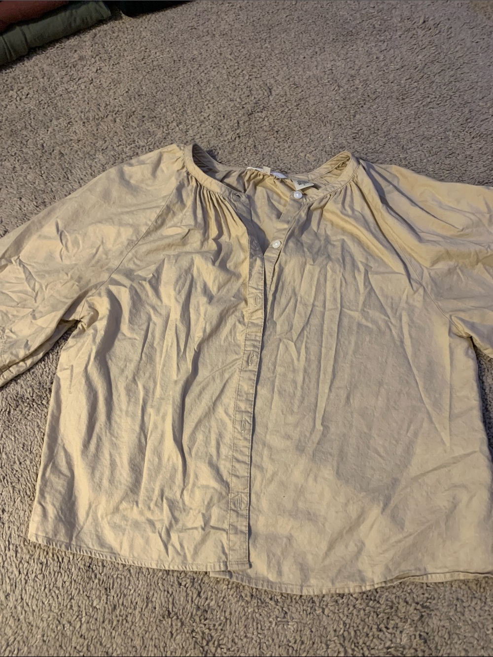 Levi's Neutral Beige Button-Front Top